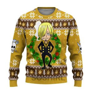 Sweat de Noel Sanji Vinsmoke One Piece impression 3D coton polyester
