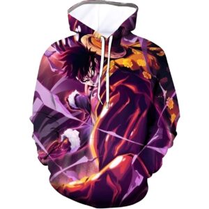 Sweat One Piece thème Luffy impression vibrante détail