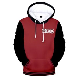 Sweat à capuche One Piece thème manga design Luffy Mugiwara