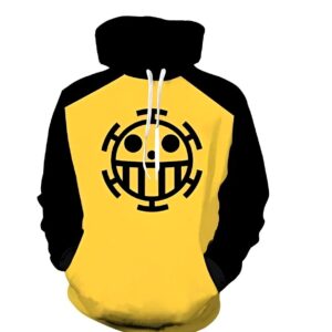 Sweat One Piece au design de l'emblème Trafalgar Law, impression digitale sur polyester