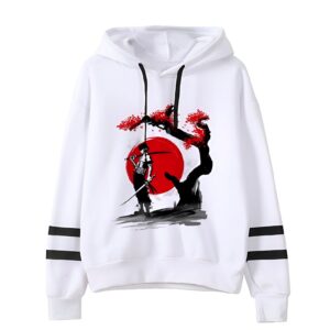 Sweat capuche Zoro et arbre japonais One Piece motif graphique