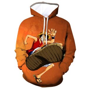 Sweat à capuche Luffy avec design Gomu Gomu Stamp One Piece