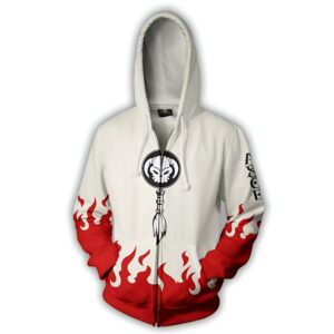 Sweat zippé Portgas D. Ace, design Mera Mera no Mi, coton organique