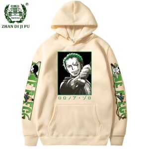 Sweat polyester design Roronoa Zoro thème manga inspire univers One Piece