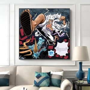 Tableau Gear 5 Luffy impression toile haute définition One Piece
