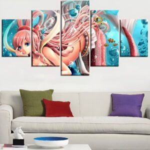 Tableau mural Shirahoshi sirène Fish-Man Island 5 pièces, One Piece