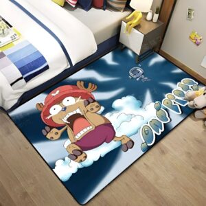 Tapis peluche One Piece motif Chopper médecin équipage Mugiwara
