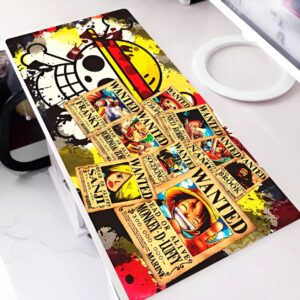Tapis clavier gaming avis de recherche Wanted One Piece XL