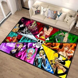 Tapis One Piece avec l'équipage complet du Chapeau Paille dans un motif vibrant