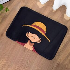 Tapis de bain Luffy Mugiwara polyester antidérapant One Piece 60x40 cm
