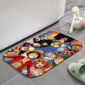 Tapis de douche design équipage Mugiwara avec tous les personnages One Piece