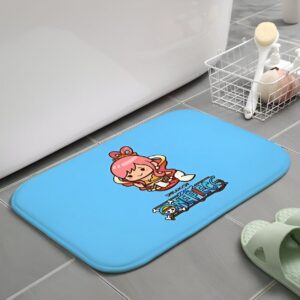 Tapis de douche antidérapant avec design Shirahoshi princesse sirène royaume Ryugu One Piece