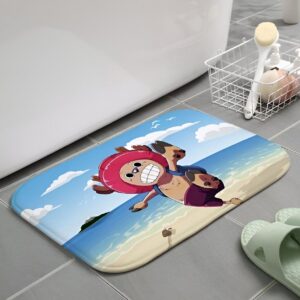 Tapis de douche Tony Chopper à l'effigie du médecin des Mugiwara, base antidérapante, coton absorbant