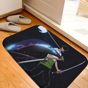Tapis de sol One Piece Zoro Roronoa, épéiste trois sabres, dimensions 40x60cm
