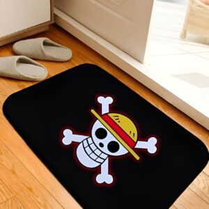 Tapis Jolly Roger des Pirates au Chapeau de Paille, design One Piece coton résistant