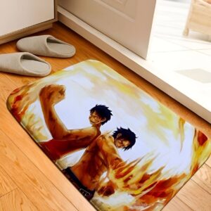 Tapis de sol One Piece Luffy et Ace, design fraternité, dimensions 40x60cm