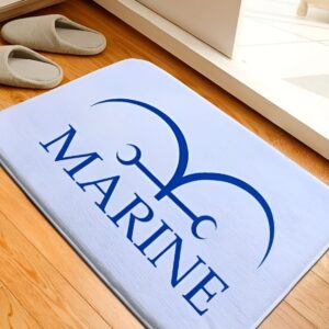 Tapis de sol One Piece logo Marine, symbole justice, dimensions 40x60cm