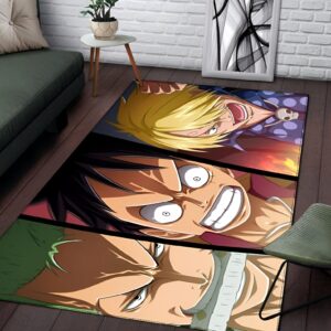 Tapis Monster Trio avec Luffy, Zoro et Sanji - Décoration One Piece peluche
