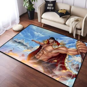 Tapis One Piece représentant Barbe Blanche Edward Newgate en fibre synthétique