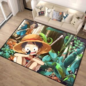 Tapis One Piece représentant l'enfance de Luffy, Ace et Sabo dans l'univers manga