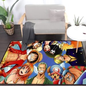 Tapis décoratif One Piece avec équipage Chapeau de Paille, surface simili cuir