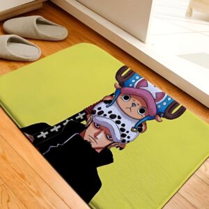 Tapis de sol One Piece Trafalgar Law et Tony Tony Chopper Heart Pirates illustration