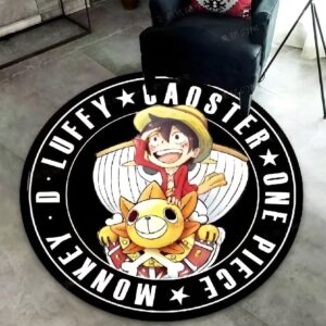 Tapis rond Luffy Thousand Sunny 100cm polyester