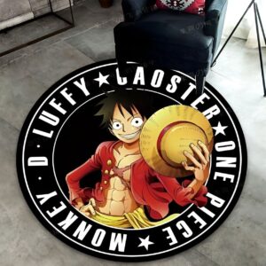 Tapis rond 100cm motif Luffy Chapeau de Paille One Piece