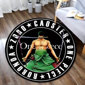 Tapis rond Zoro épéiste trois sabres 100cm One Piece