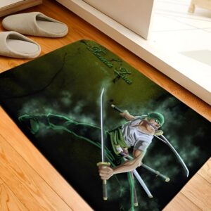 Tapis de sol One Piece Roronoa Zoro trois sabres sabreur guerrier illustration