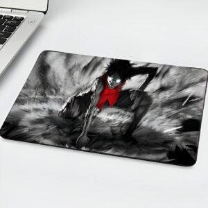 Tapis de souris avec Luffy en Gear Second, illustration détaillée One Piece, surface fluide et base caoutchouc