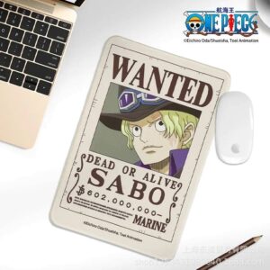 Tapis de souris avec affiche Wanted de Sabo de l'Armée Travaillé One Piece