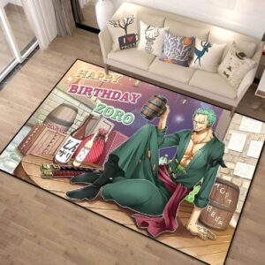 Tapis Zoro peluche moelleuse avec design One Piece