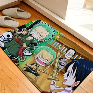 Tapis Roronoa Zoro One Piece design vibrant coton