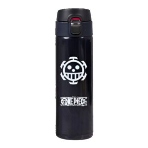 Thermos isotherme noir Trafalgar Law Heart Pirates 500ml acier inoxydable