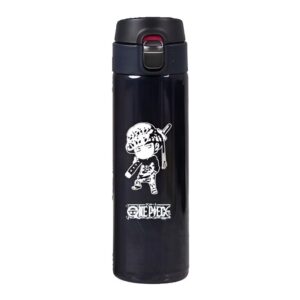 Thermos Trafalgar Law One Piece, acier inoxydable, design Heart Pirates