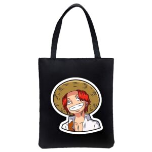 Tote bag Shanks le Roux en coton 40x35 cm inspiré One Piece