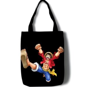 Tote bag Luffy coup de pied coton One Piece 40x35 cm