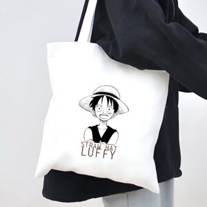 Tote bag coton avec illustration manga de Monkey D. Luffy
