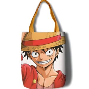 Tote bag Luffy chapeau de paille coton One Piece