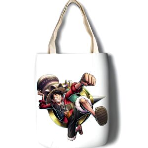 Tote bag Luffy design action coton Mugiwara One Piece