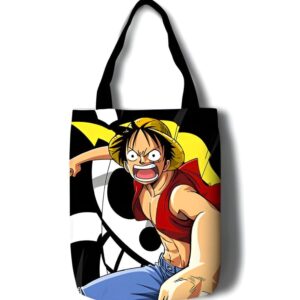 Tote bag Luffy en attaque coton One Piece 40x35 cm