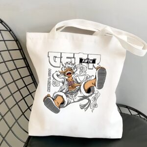 Tote bag coton Luffy Gear 5 Mugiwara One Piece