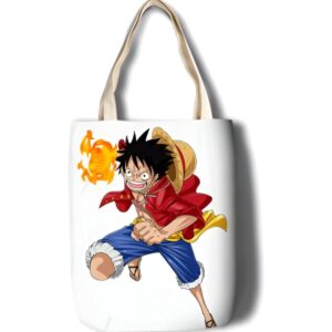 Tote bag Luffy motif Poing de Feu coton One Piece