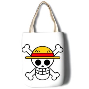 Tote bag Jolly Roger Mugiwara coton One Piece
