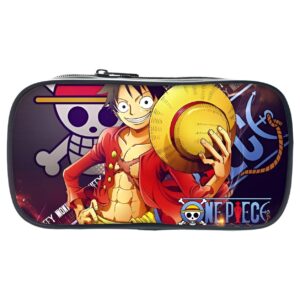 Trousse nylon Luffy Chapeau de Paille flocage 3D, design One Piece, 22 x 11 x 4.5 cm