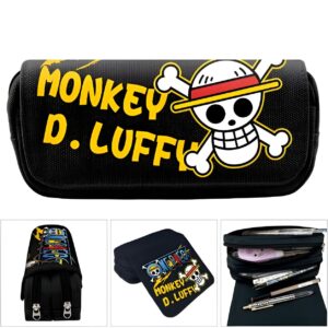 Trousse scolaire Monkey D. Luffy One Piece nylon deux compartiments