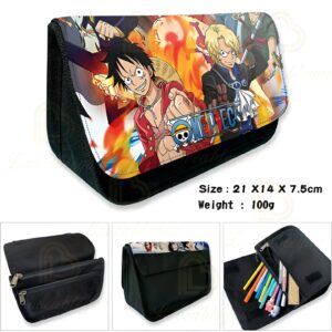 Trousse One Piece Luffy et compagnons 3 compartiments tissu résistant