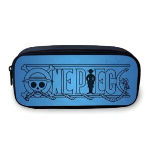 Trousse scolaire One Piece Pirates emblème Chapeau de Paille flocage 3D nylon