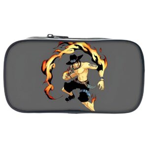 Trousse Portgas D. Ace pose dynamique Fire Fist, nylon, design One Piece, 22 x 11 x 4.5 cm